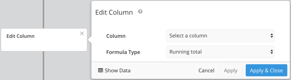 Edit column pipeline step